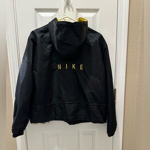 NIKE Vintage 90s women’s lined hooded jacket yellow black size Medium
